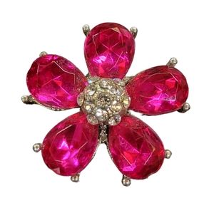 Bright pink flower snap for snap jewelry
